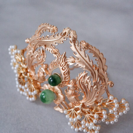 Antique Twin Phoenix Middle - Gold, Green