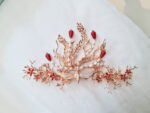 Fiery Phoenix Brooch or Hairvine - Gold, Ruby