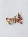 Dragon and Crane Heaven Hairvine - Gold, Ruby (Right)