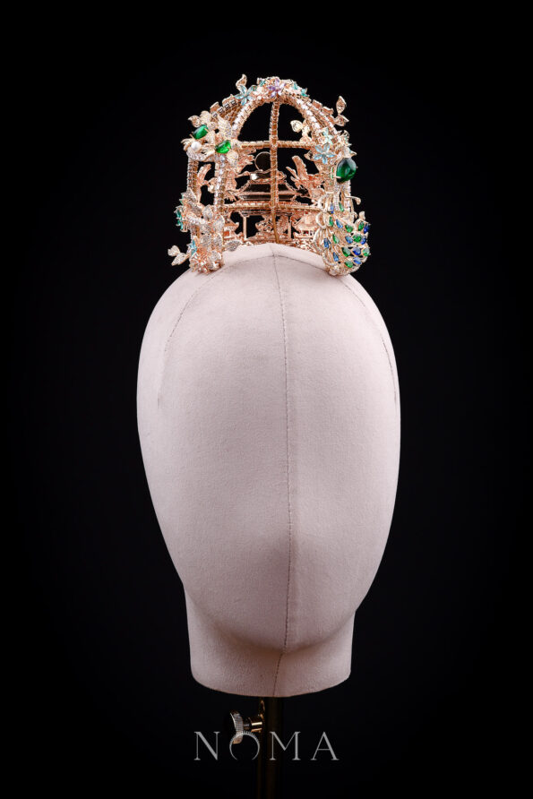 CHN-202200043-Decorated-Nightingale-Birdcage-Headdress-Gold