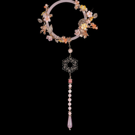 Floral Garden Jade Knob - Gold, Pink
