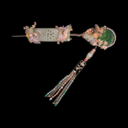 Petite Garden Jade Butterfly Set - Gold (2 pcs)