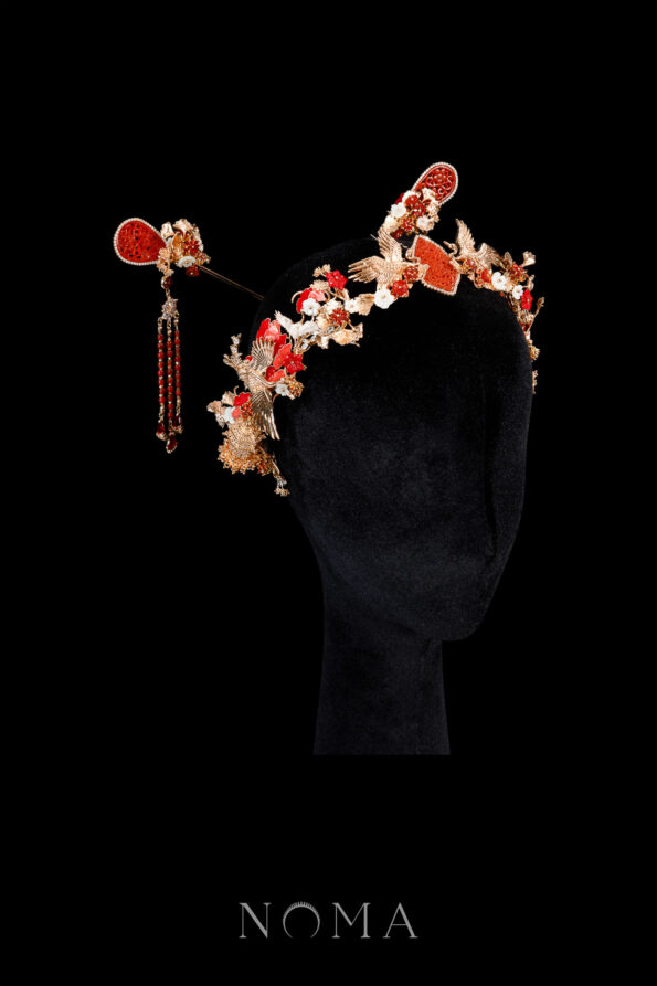CHN-202300154-Colorful-Crane-Jade-Ginkgo-Pagoda-Hairvine-Set-Gold-Ruby-5-pcs-2