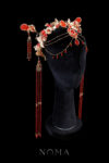 CHN-202300155-Colorful-Crane-Jade-Ginkgo-Pagoda-Hairvine-Full-Set-Gold-Ruby-8-pcs