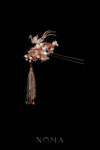 3D Phoenix Floral Galore Hairpin - Gold
