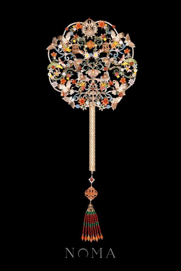 CHN-202400124-Colorful-Heavenly-Ornamental-Fan-Gold