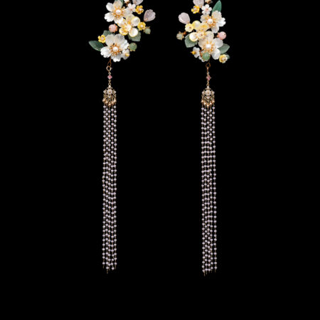 Floral Bright Day Hairvine Pair - Gold (1 pair)
