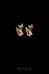 Triple Butterflies Dream Hairvine Set - Gold, Green (2 pcs)
