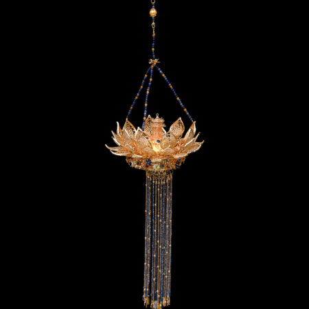 The Golden Lotus Lantern - Gold, Sapphire
