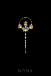 Colorful Pagoda on Lotus Knob Hairpin - Gold