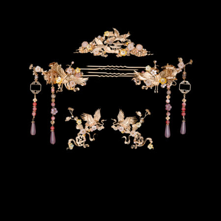 Crane Heaven Cloud Full Set - Gold, Pink (5 pcs)