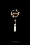 CHN-202400268-Bird-on-Petite-Branch-Knob-Gold-White