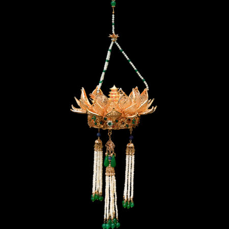 The Golden Lotus Lantern - Gold, Emerald
