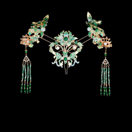 Colorful Mosaic Flying Butterfly Simple Set - Gold, Turquoise (3 pcs)