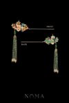 CHN-202500026-Oriental-Flower-Arrangement-Hairpin-Gold-Green-Right