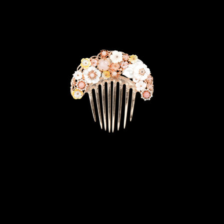Feminine Floral Inspiration Haircomb - Gold