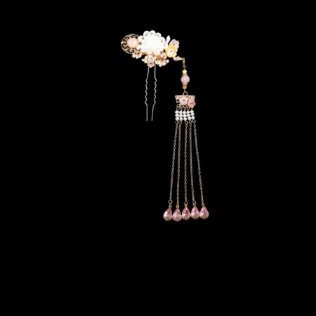 Lotus Floral Inspiration Side Hairvine - Gold (Right)