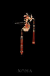 Phoenix Master Twin Hairpin - Gold, Ruby (Left)