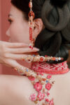 Fire Heritage Stone Nail Armor Set - Gold, Red (2 pcs)