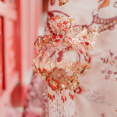 Colorful Phoenix Heart Lantern - Gold, Pink