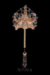 Colorful Phoenix Heritage Fan - Gold, Sapphire