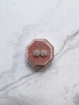 Round 1.5 ct Halo Detachable Earrings Set - 18k Yellow Gold, White Diamond (4 pcs)
