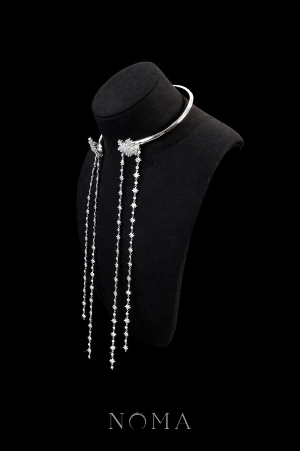 DJW-202400030-Snowflakes-Milky-Way-Chain-Choker-Rhodium-White-Gold-2