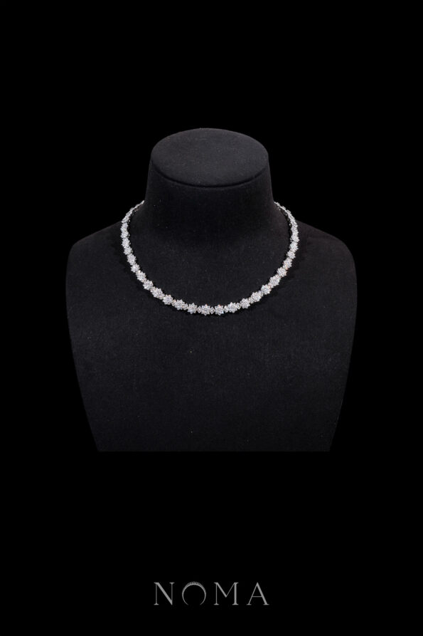 DJW-202400034-Round-Paved-Double-Dot-Choker-Rhodium-White-Gold-White-Diamond