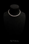 DJW-202400069-Round-Paved-Double-Dot-Choker-Rhodium-White-Gold-Ruby