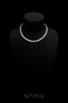 DJW-202400070-Round-Paved-Double-Dot-Choker-Rhodium-White-Gold-Sapphire
