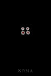 DJW-202400077-Round-Paved-Double-Dot-Earrings-Rhodium-White-Gold-Ruby
