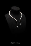 DJW-202400085-Curved-Paved-Necklace-Rhodium-White-Gold-White-Diamond