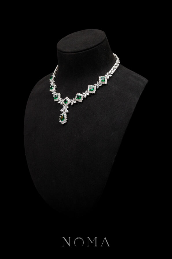 DJW-202400105-Lux-Princess-Necklace-Rhodium-White-Gold-Emerald-2