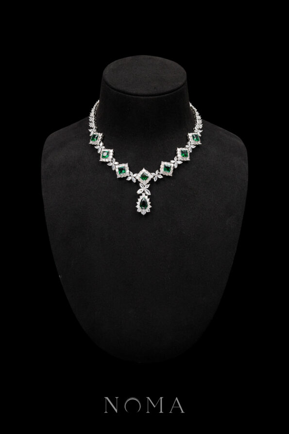 DJW-202400105-Lux-Princess-Necklace-Rhodium-White-Gold-Emerald