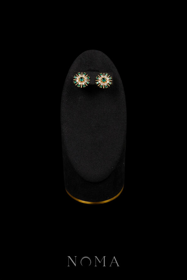 DJW-202400113-Radiating-Shine-Earrings-18k-Yellow-Gold-Emerald