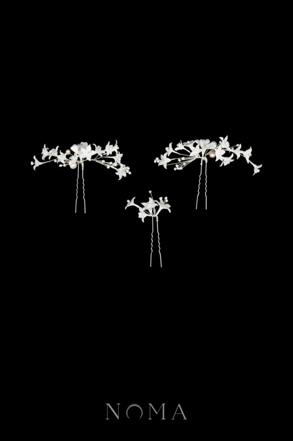 FLR-202000009-CC-White-Petals-Hairpin-Set-Silver-White-3-pcs
