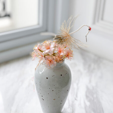 LR Pink Sakura Haircomb - Gold, Pink