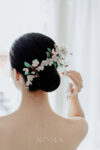 HS Pastel Bloom Hairpin Set - Gold, White (2 pcs)