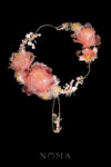 LR Peony Mix Eight Petals Fan - Gold, Pink