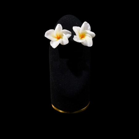 CC Art Frangipani Earrings - Gold, Yellow