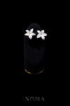 CC Art Jasmine Single Earrings - Gold, White