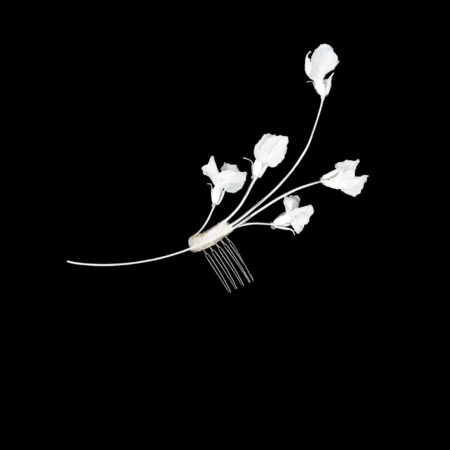CC Sweet Pea Modern Haircomb - White Silver, White