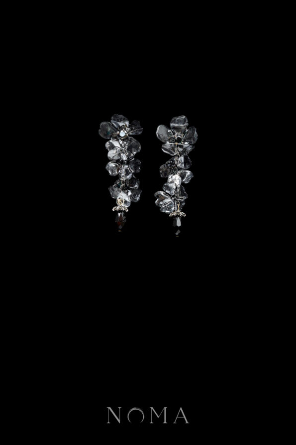 FLR-202500046-LR-Floral-Element-Earrings-White-Gold-Black