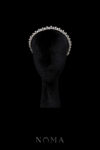 Round Paved Pear Crown - Rhodium White Gold, White Diamond