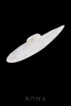 White Chantily Wide Meter Hat - White
