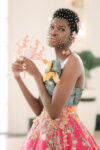 Diamond Encrusted Veil - Gold, Black
