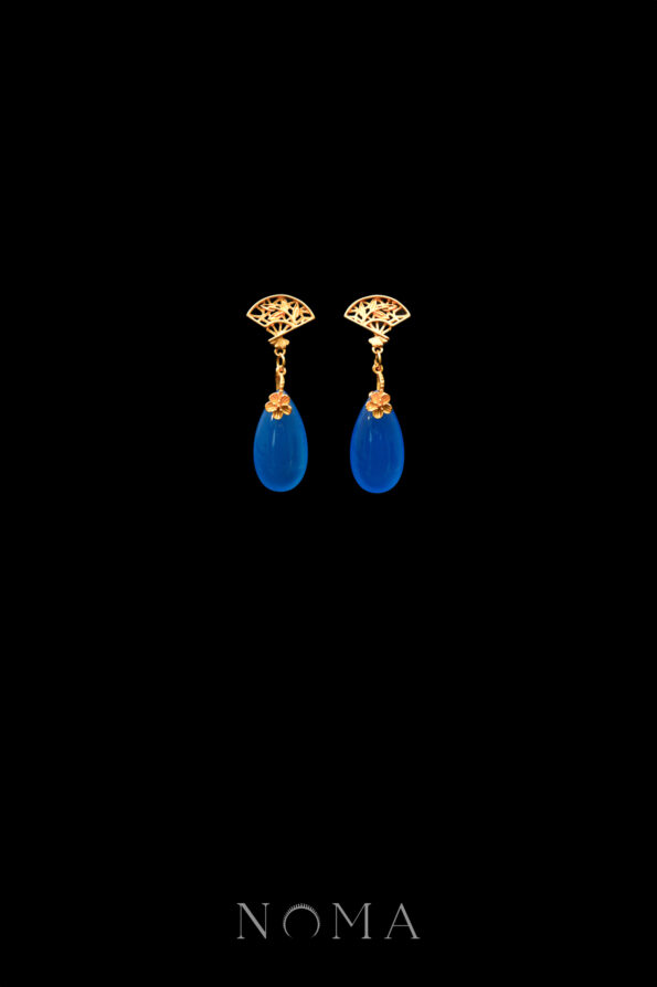 JJW-202400054-Fan-Shaped-Scenery-Teardrop-Jade-Earrings-Gold-Blue-Jade