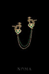 Standing Dragon Chain Pin - 18k Yellow Gold