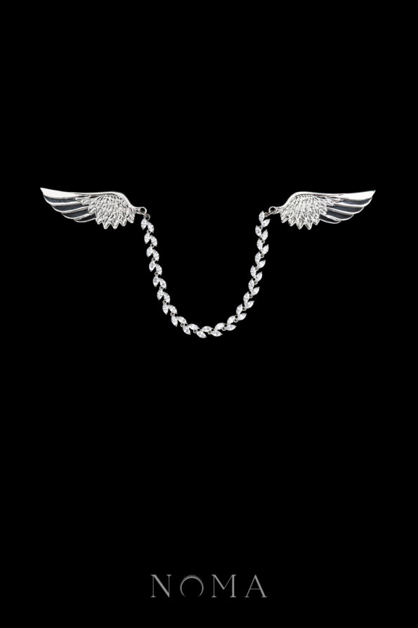 MEN-202400064-Wings-L-Chain-Pin-Rhodium-White-Gold