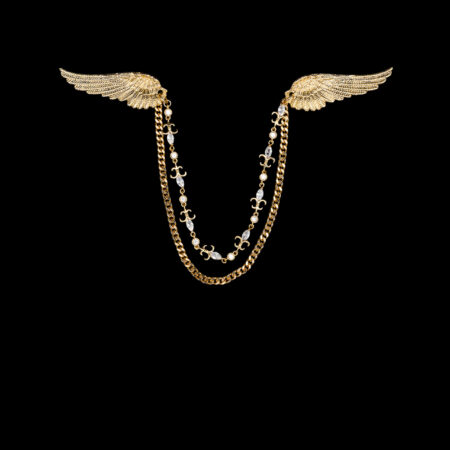 Wings M Chain Pin - 18k Yellow Gold